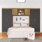 Guarda Roupa Casal Modulado Rubia Boreal/grafite - Móveis Arapongas