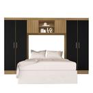 Guarda Roupa Casal Modulado Rubia Boreal/preto - Móveis Arapongas