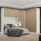 Guarda-Roupa Casal Modulado Seletto 8 Portas 6 Gavetas Me24 Areia/Jequitibá - Henn