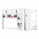 Guarda Roupa Casal Modulado Sevilha 4 e 2 Portas 8 Gavetas Carioca Móveis