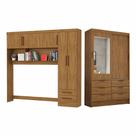 Guarda Roupa Casal Modulado Sevilha 5 e 2 Portas 8 Gavetas com Espelho Carioca Móveis