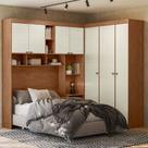 Guarda-Roupa Casal Modulado Toledo 7 Portas 4 Gavetas Jatoba/Areia - Pnr Móveis