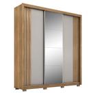 Guarda Roupa Casal Moema 3 Portas Flex com Espelho e Pés - Demóbile