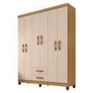 Guarda Roupa Casal Mogi 6 Portas Carvalho Americano Off White - Incorplac