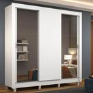 Guarda-roupa Casal Mônaco Branco 3 Portas de Correr Madesa