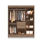 Guarda Roupa Casal Munique 8 Portas Nogal Touch Baby Home Demóbile