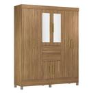 Guarda Roupa Casal Munique Amêndola Touch com Espelho Demóbile