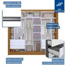 Guarda Roupa Casal Nápoli 3 Portas de Correr 6 Gavetas MDP Guarda Roupa Casal Nápoli 3 Portas de Correr 6 Gavetas MDP