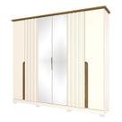 Guarda Roupa Casal Napoli 6 Portas Off White Nature - Henn Guarda Roupa Casal Napoli 6 Portas Off White Nature - Henn