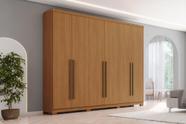 Guarda-Roupa Casal New Jade 6 Portas 3 Gavetas Cinamomo Henn