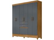 Guarda-Roupa Casal New Mafra - 7 Portas 2 Gavetas MDP - Moval