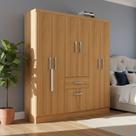 Guarda Roupa Casal New Marbella 7 Portas 1 Gaveta MDP Design Moderno e Funcional - Evidência