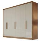 Guarda Roupa Casal New Messina 6 Portas 8 Gavetas Cumaru 25 Fendi Novo Horizonte