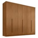 Guarda Roupa Casal New Monumental 6 Portas 4 Gavetas Cinamomo Fosco - Zanzini