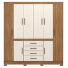 Guarda -Roupa Casal - NEW REALCE 08P - Amêndoa Touch/Off White