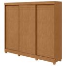 Guarda Roupa Casal Nice 3 Portas Dupla Face 4 Gavetas Amendoa Clean