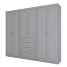 Guarda Roupa Casal Nova York 6 Portas Cinza - Henn
