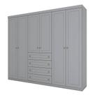 Guarda Roupa Casal Nova York 6 Portas Cinza Henn