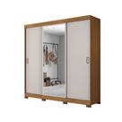 Guarda-Roupa Casal NT-5020-BN - MDP 3 Portas, 4 Gavetas e Espelho - Notável Móveis Guarda-Roupa Casal NT-5020-BN - MDP 3 Portas, 4 Gavetas e Espelho - Notável Móveis