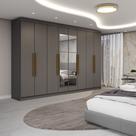 Guarda-Roupa Casal Odisseia 8 Portas 4 Gavetas com Espelho Onix - Panorama Móveis Guarda-Roupa Casal Odisseia 8 Portas 4 Gavetas com Espelho Onix - Panorama Móveis