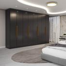 Guarda-Roupa Casal Odisseia 8 Portas 4 Gavetas Preto - Panorama Móveis