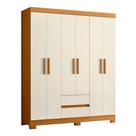Guarda Roupa Casal Olimpia 06 Portas Cinamomo Off White - Móveis Albatroz