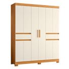 Guarda Roupa Casal Olimpia 10 portas Cinamomo Off White - Móveis Albatroz
