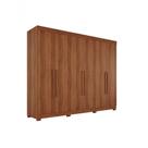 Guarda Roupa Casal Órion Premium 6 Portas 6 Gavetas Cinamomo MDF Sallêto Móveis