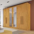 Guarda-Roupa Casal Oslo 6 Portas 4 Gavetas 100% Mdf com Espelho Peroba - Mademarques Guarda-Roupa Casal Oslo 6 Portas 4 Gavetas 100% Mdf com Espelho Peroba - Mademarques