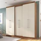 Guarda-Roupa Casal Oxford 6 Portas 2 Gavetas Freijó/Off - Irm Móveis