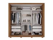 Guarda Roupa Casal Panamá Porta Espelho Central 3 Portas 4 Gavetas Salleto