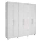 Guarda Roupa Casal Paranoá com 6 Portas e 3 Gavetas Móveis Rimo Branco