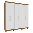 Guarda Roupa Casal Paranoá com 6 Portas e 3 Gavetas Móveis Rimo Freijo/Branco