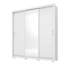 Guarda Roupa Casal Paris 3 Portas Branco - Bela Móveis
