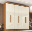 Guarda Roupa Casal Paris 6 Portas 2 Gavetas Paris Espresso Móveis