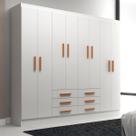 Guarda-Roupa Casal Paris 8 Portas 6 Gavetas Branco - Evidencia Móveis