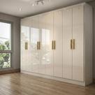 Guarda-Roupa Casal Paris 8 Portas Branco