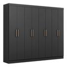 Guarda Roupa Casal Paris 8 Portas Mdp Preto Fosco Maxel Preto