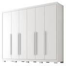 Guarda Roupa Casal Platinium 6 Portas 6 Gavetas Branco Absoluto Semi Fosco - Zanzini