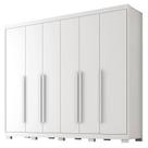Guarda Roupa Casal Platinium 6 Portas 6 Gavetas Branco Absoluto Semi Fosco - Zanzini