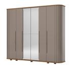 Guarda Roupa Casal Premium 6 Portas 6 Gavetas D338 Avelã Nature - Henn