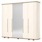 Guarda Roupa Casal Premium 6 Portas Off White Nature - Henn