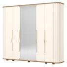 Guarda Roupa Casal Premium 6 Portas Off White Nature Henn