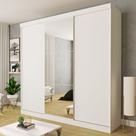 Guarda Roupa Casal Premium Evidence 205,9cm com Espelho 3 Portas 4 Gavetas Yescasa