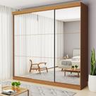 Guarda Roupa Casal Premium Isabela 205,9cm com Espelho 3 Portas 4 Gavetas Minastex