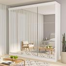 Guarda Roupa Casal Premium Isabela 205,9cm com Espelho 3 Portas 4 Gavetas Yescasa