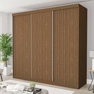 Guarda Roupa Casal Premium Itália 205,9cm 3 Portas 4 Gavetas Yescasa Marrom/Freijó