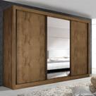 Guarda Roupa Casal Premium Liv 242cm com Espelho 3 Portas 6 Gavetas Espresso Móveis Guarda Roupa Casal Premium Liv 242cm com Espelho 3 Portas 6 Gavetas Espresso Móveis