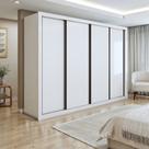 Guarda Roupa Casal Premium Nápoli 279,3cm 4 Portas 4 Gavetas Espresso Móveis Guarda Roupa Casal Premium Nápoli 279,3cm 4 Portas 4 Gavetas Espresso Móveis