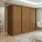 Guarda Roupa Casal Premium Nápoli 3 Portas de Correr 6 Gavetas 242cm Yescasa Guarda Roupa Casal Premium Nápoli 3 Portas de Correr 6 Gavetas 242cm Yescasa